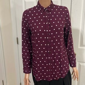Size 4 Polka Dots Long Sleeve Blouse by Divided H&M